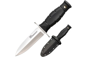 Image of Cold Steel Mini Leatherneck Fixed Blade Knife, 3.5in, 8Cr13MoV Steel, Double Edged Spear Point Plain Blade, 3 1/4in Long Kray-Ex Handle, CS-39LSAC