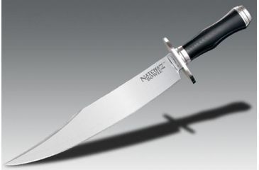 Image of Cold Steel Natchez Bowie, Black Linen Micarta Handle, Leather Sheath Knife 16ABSJ