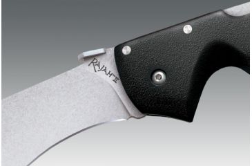 Image of Cold Steel Rajah II Folding Knife, 6in Plain Carpenter AUS 10A w/Stonewash Finish, Black Griv-Ex Handle, CS-62JL