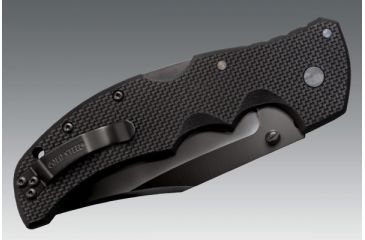 Image of Cold Steel Recon 1 Folding Knife, 4in Clip Point Serrated Carpenters CTS-XHP Alloy w/ DLC Coating, Black G10 Handle, CS-27TLCCS