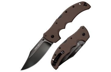 Image of Cold Steel Recon 1 Clip Plain Knife, Brown/Silver, 9 3/8in, CS-27TLCVF
