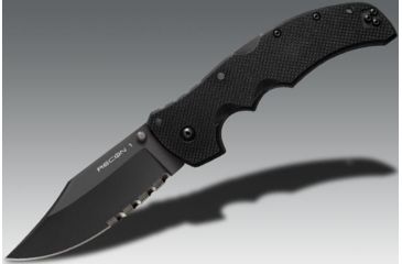 Image of Cold Steel Recon 1 Clip Point, Black G-10 Handle, Black Blade, Combo 27TLCH