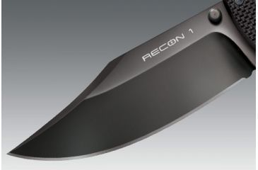 Image of Cold Steel Recon 1 Folding Knife, 4in Clip Point Plain Carpenters CTS-XHP Alloy w/ DLC Coating, Black G10 Handle, CS-27TLCC