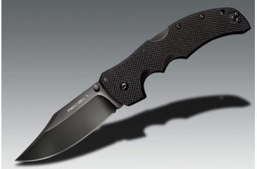 Image of Cold Steel Recon 1 Folding Knife, 4in Clip Point Plain Carpenters CTS-XHP Alloy w/ DLC Coating, Black G10 Handle, CS-27TLCC