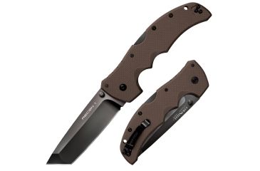 Image of Cold Steel Recon 1 Tanto Plain Knife, Brown/Silver, 9 3/8in, CS-27TLTVF