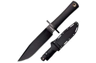 Image of Cold Steel Recon Scout Fixed Blade Knife, Black Kraton Handle, Black Blade, Plain, CS-39LRST