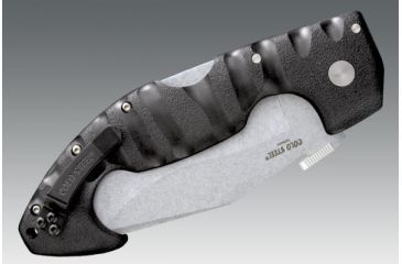 Image of Cold Steel Spartan Folding Knife, 4.5in Hollow Plain Carpenter AUS 10A, Black Griv-Ex Handle, CS-21ST