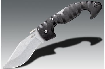 Image of Cold Steel Spartan Folding Knife, 4.5in Hollow Plain Carpenter AUS 10A, Black Griv-Ex Handle, CS-21ST
