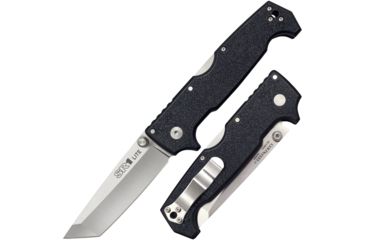 Image of Cold Steel SR1 Lite Tanto Point Folding Knife, 4in, 8Cr13MoV Steel, Tanto Blade, Black, Griv-Ex Handle, CS-62K1A