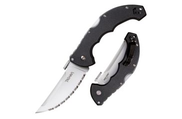 Image of Cold Steel Talwar Serrated Folding Knife,3.75in,Satin,Black,G10 Handle, 21TCTLS