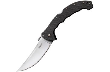Image of Cold Steel Talwar Serrated Folding Knife,5.375in,Satin,Black,G10 Handle CS21TCTXLS