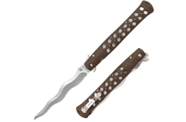 Image of Cold Steel Ti-Lite Kris Linerlock Folding Knife, Flat Dark Earth Zy-Ex Handle, 7" Closed, 6" Satin Finish AUS-10A Stainless Blade, CS-26SXK6