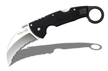 Image of Cold Steel Tiger Claw Knife, 3in Serrated Blade, Black, CS-22KFS