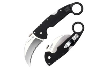 Image of Cold Steel Tiger Claw Knife, 3in Serrated Blade, Black, CS-22KFS