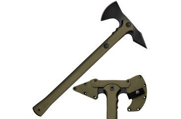 Image of Cold Steel Trench Hawk Axe, Black/Green, 19in, CS-90PTHGZ