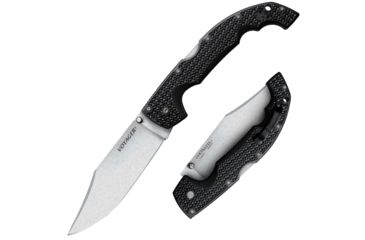 Image of Cold Steel Voyager Folding Knife w/Griv-Ex Handle, 5.5in Clip Point Smooth Blade, Black, CS-29TXCC