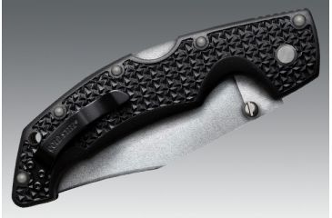 Image of Cold Steel Voyager Folding Knife w/Griv-Ex Handle, 4in Clip Point Smooth Blade, Black, CS-29TLCC
