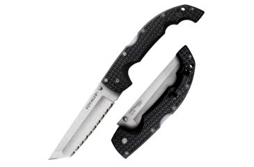 Image of Cold Steel Voyager Tanto Serrated Extra Large, 5.5in Blade Length, AUS10A Steel Knife, CS-29AXTS