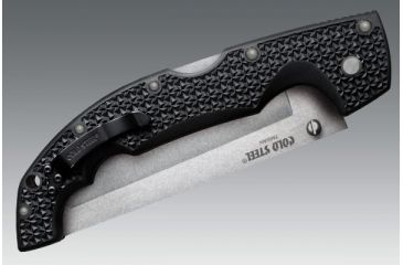 Image of Cold Steel Voyager Folding Knife w/Griv-Ex Handle, 5.5in Tanto Serrated Blade, Black, CS-29TXCTS