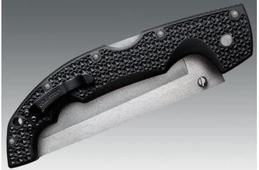 Image of Cold Steel Voyager Folding Knife w/Griv-Ex Handle, 5.5in Tanto Smooth Blade, Black, CS-29TXCT