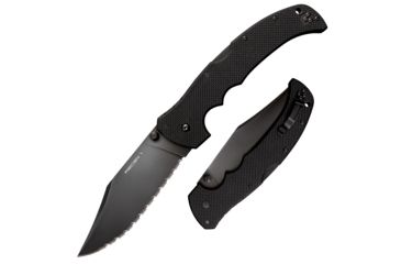 Image of Cold Steel Xl Recon 1 Clip Point Serrated Edge, Carpenters Cts Xhp Alloy Steel w/ Dlc Coating, 5 1/2in Blade, 27TXLCCS