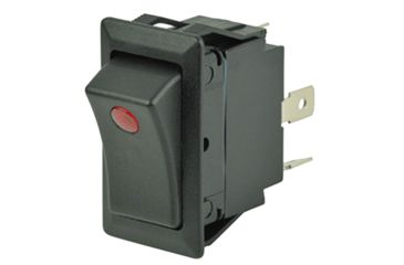 Image of Cole Hersee Rocker Switch w/Small Round Pilot Lights SPST On-Off 3 Blade Sealed 75441