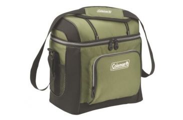 Image of Coleman 16 Can Soft Cooler W/ Removable Hard Plastic Liner, Green, 11.81 x 6.69 x 11.81 in 3000001314