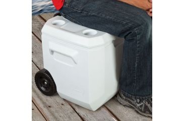 Image of Coleman Xtreme 4 Marine Wheeled Cooler, 40 Quart, 5886, White, Holds 60 Cans, 3000002454