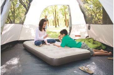 Image of Coleman Airbed Quickbed Plus Single High Air Mattress W/ 4D Pump Combo, Built in Storage, Supports up to 300 lbs, Twin, Tan 2000018357
