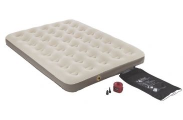 Image of Coleman Airbed Quickbed Plus Single High Air Mattress W/ Built in Storage, 4D Pump Combo, Supports up to 600 lbs, Full, Tan 2000018358