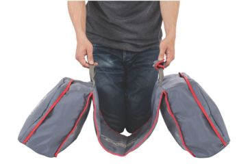 Image of Coleman Carry-All Camp Mat, Storage Bag, Two Zippered Compartments, Gray / Red 2000019396