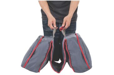 Image of Coleman Carry-All Camp Mat, Storage Bag, Two Zippered Compartments, Gray / Red 2000019396