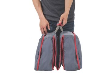 Image of Coleman Carry-All Camp Mat, Storage Bag, Two Zippered Compartments, Gray / Red 2000019396