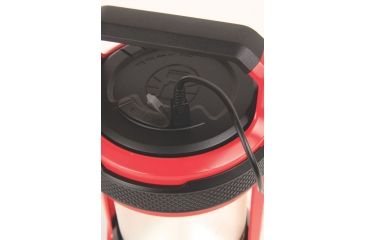 Image of Coleman Conquer Spin 550L LED Lantern, 550 Lumens, Rechargeable Li-Ion Battery, Red / Black 2000025510