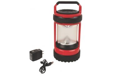 Image of Coleman Conquer Spin 550L LED Lantern, 550 Lumens, Rechargeable Li-Ion Battery, Red / Black 2000025510