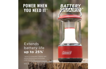 Image of Coleman D Battery 1000 Lumens LED Lantern w/BatteryGuard, Black, CM1011510001-23