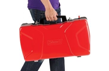 Image of Coleman Fyre Cadet 2-Burner Propane Camping Stove, Red 2000017462