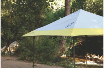 Image of Coleman Instant Eaved Canopy Shelter, Center Height 8 ft 8 in, White / Yellow, 10 ft x 10 ft 2000014346