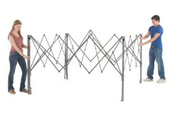 Image of Coleman Instant Shelter W/ Swingwall, White / Green, 10 x 16 ft 2000010008