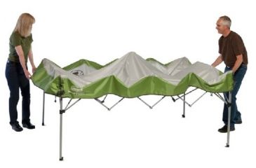 Image of Coleman Instant Sun Shelter Canopy , Center Height 7 ft 4 in, White / Green, 9 ft x 7 ft 2000012222