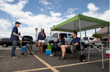 Image of Coleman Instant Sun Shelter Canopy , Center Height 7 ft 4 in, White / Green, 9 ft x 7 ft 2000012222