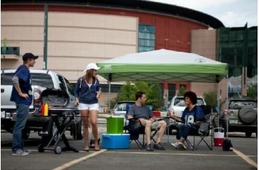 Image of Coleman Instant Sun Shelter Canopy , Center Height 7 ft 4 in, White / Green, 9 ft x 7 ft 2000012222