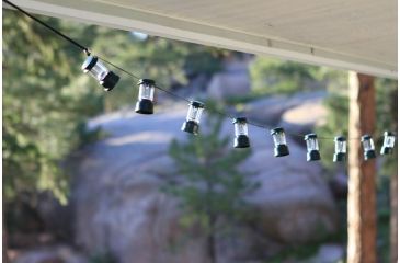Image of Coleman LED Lantern String Lights, String of 10 Lights, Up to 6 ft of String, 3-AA Batteries, Black 2000024165