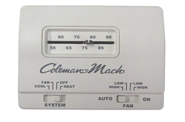 Image of Coleman-Mach 69-1248 Wall-Mount Analog Thermostat Heat/Cool, White, 7330G3351