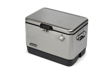 Image of Coleman Reunion Steel-Belted 54-Quart Hard Cooler, Stainless Steel/Black, CM1010810001-9