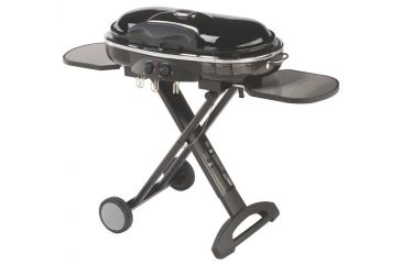 Image of Coleman Roadtrip LXX Propane Grill, Collapsible Stand W/ Wheels, Built In Thermometer, 22,000 BTU, Black, 285 Sq In Cooking Area 2000020945