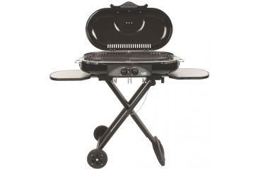 Image of Coleman Roadtrip LXX Propane Grill, Collapsible Stand W/ Wheels, Built In Thermometer, 22,000 BTU, Black, 285 Sq In Cooking Area 2000020945