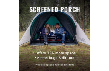 Image of Coleman Tent 4 Person Screened Cabin Evergreen, 2000035607