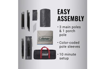 Image of Coleman Tent 4 Person Screened Cabin Evergreen, 2000035607
