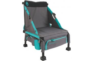 Image of Coleman Treklite Cooler Pack Chair, Built-in 12 Can Cooler, Teal, 14.4 in Seat 2000020321